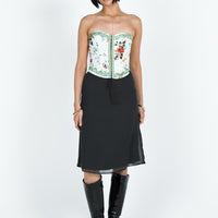Delvie Midi Skirt Black