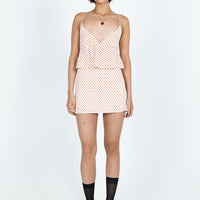 Selby Mini Skirt White / Red Polka Dot