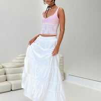 Garden Party Maxi Skirt White