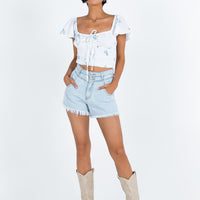 Doughty Shorts Light Wash Denim