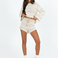 Lynda Stripe Set Beige / White