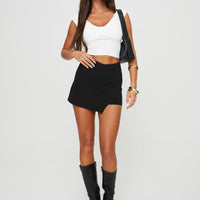 Maceline Wrap Front Skort Black