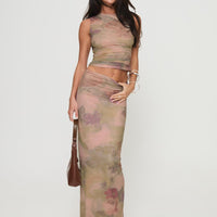 Cascadia Maxi Skirt Purple Multi