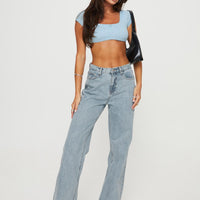 Maple Flare Jean Light Wash Denim