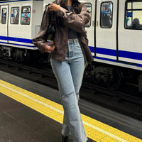 Holland High Rise Straight Leg Jeans Denim