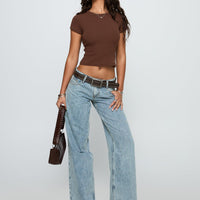 Ellanor Low Rise Slouch Denim Jean Light Blue