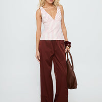 Dorie Straight Leg Pants Chocolate