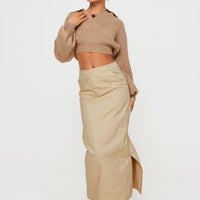 Devine Cargo Maxi Skirt Stone