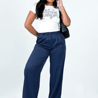 Archer Pants Pinstripe Navy