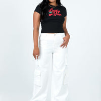 Alexis Cargo Pants White
