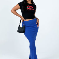 Oscar Maxi Skirt Cobalt Blue