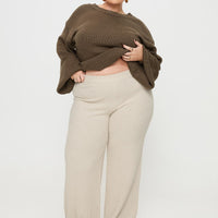 Montana Knit Pants Cream Curve
