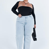 Queenstown Straight Leg Jeans Light Wash Denim Curve