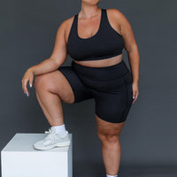 Conquer Activewear Shorts Black Curve