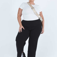 Allen Ribbed Pants Black Curve