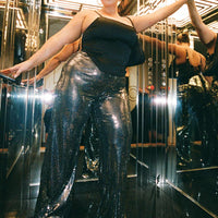 Nemara Pants Black / Silver Curve