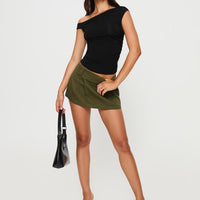 Leon Cargo Mini Skirt Olive