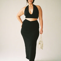 Abigail Midi Skirt Black Curve