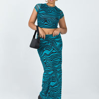 Mariana Maxi Skirt Blue