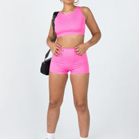 Kesor Knit Shorts Pink