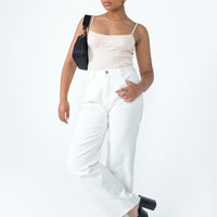 Arlington Straight Leg Denim Jeans White