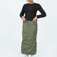 Motel Widya Skirt Dark Olive