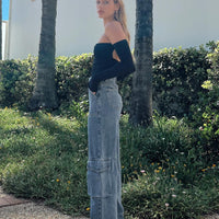 Randle Cargo Jeans Mid Wash Denim