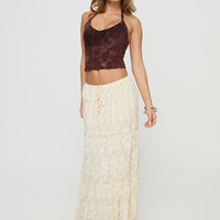 Oh Plisse Maxi Skirt Cream