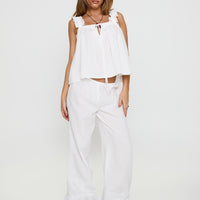 Santabelle Frill Pants White