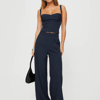 Briana Set Navy Pinstripe