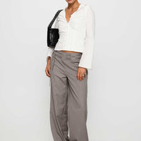 Just Have Fun Wide Leg Pant Grey Petite