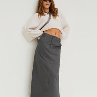 Devine Cargo Maxi Skirt Slate