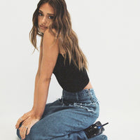 Lune Denim Maxi Skirt Blue