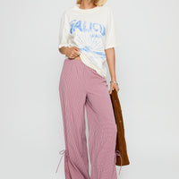 Jinxie Tie Side Pants Pink Gingham