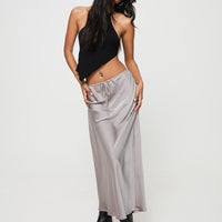 Lolie Bias Cut Midi Skirt Oyster
