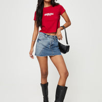 Jellicoe Spliced Denim Skirt Multi Wash