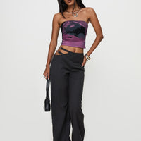 Nights Like This Cut Out Buckle Detail Pants Charcoal
