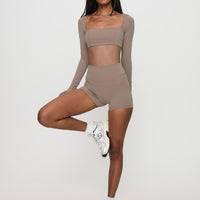 Touchdown Active Contour Short Taupe