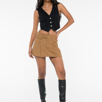 Stanton Mini Skirt Beige