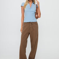 Bruiser Mid Rise Wide Leg Jeans Brown