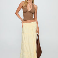 Garden Party Maxi Skirt Lemon