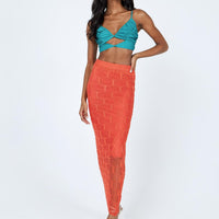 Archie Maxi Skirt Red