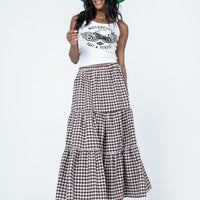 Hale Midi Skirt Brown