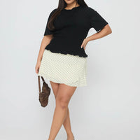 Sonsie Mini Skirt Cream Curve