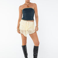 Nethia Lace Mini Skirt Cream