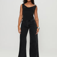 Toby Low Rise Baggy Jeans Charcoal