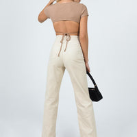 Uptown Cord Pant Beige