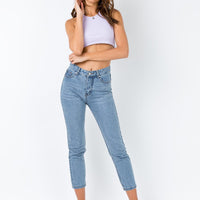 Gemini Mom Jeans Pale Blue