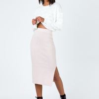 Zanna Midi Skirt Nude Pink