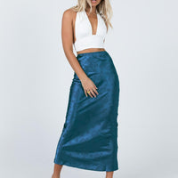 Hailey Midi Skirt Blue